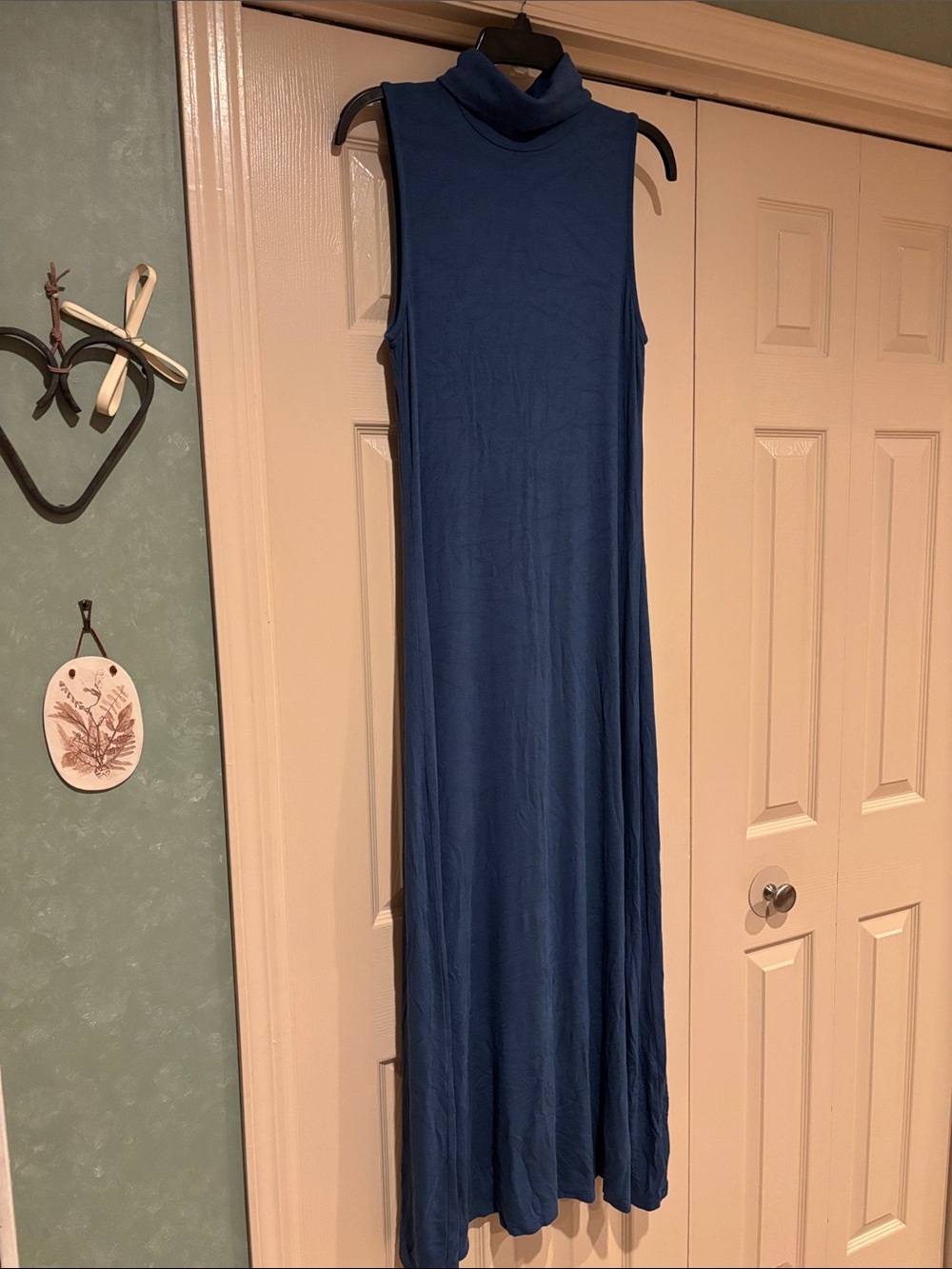 a new day Sleeveless Turtleneck Maxi Dress in Blue